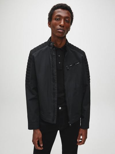 Calvin Klein Ruhák HU278712 | Calvin Klein Recycled Nylon Zip Up Férfi Dzseki Fekete